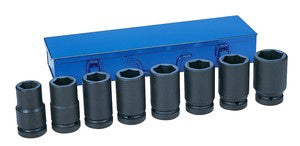 1" Drive 8 Piece Deep Metric