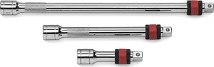 GearWrench 3 Piece 3/8 Inch Drive Locking Extension Set 3 Inch, 6 Inch & 10 Inch