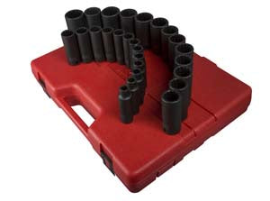 1/2" Dr. 12 Pt. 26 Pc. Metric