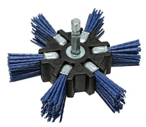 4" Fine Nylon Flap Brush Hex