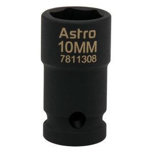 Astro Pneumatic 10MM 1/4 Inch Drive Low Profile Nano Impact Sockets - Metric, 7811308
