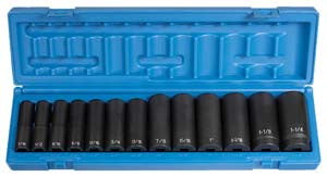 1/2" 13 Piece Deep SAE Set
