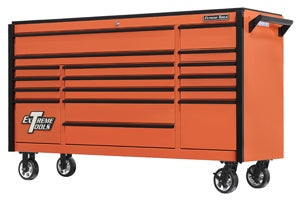 72"17 Drawer Orange/Black Trim