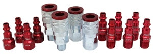 14 Piece M-Style 1/4" NPT Red
