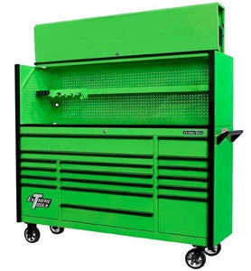 72" Green/Black Trim Hutch