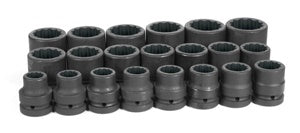 1" Drive 21 Piece Fractional