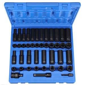Grey Pneumatic 3/8" Dr. 43 Pc. Standard/Deep SAE/Metric -12 Point
