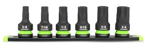Grip Edge Tools 6-PC 1/2" Dr Short SAE Impact RPT Hex Driver Set