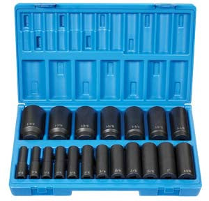 1/2" Drive 19 Piece 12 Point - 1