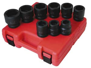 9 Piece 1" Drive SAE Shallow