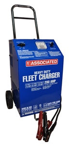 Associated 6006AGM 6V/12V/24V 70A/65A/30A Heavy Duty Fleet Wheel Battery Charger with 280A Engine Start Safe for AGM