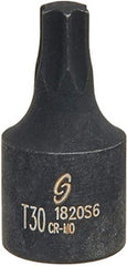 SUNEX TOOLS 1/4" Drive T30 Internal Star Impact Socket