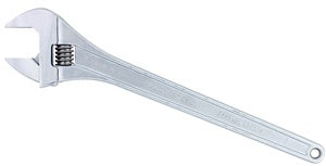 24" Adjustable Chrome Wrench
