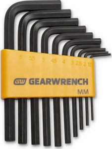 10 Piece Metric Short Arm Hex