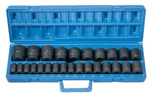 Grey Pneumatic 26 PC 1/2 DR STANDARD LENGTH METRIC MASTER SET