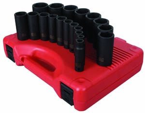 19 Piece 1/2" Drive SAE Deep