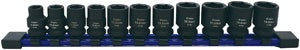 Astro Pneumatic 11pc 3/8" Drive 1/2 Size Socket Set - 9.5 - 19.5mm for Undersized, Swollen or Damaged Hardware