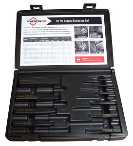Mayhew 10 Piece SAE Screw and Pipe Extractor Set, 37345