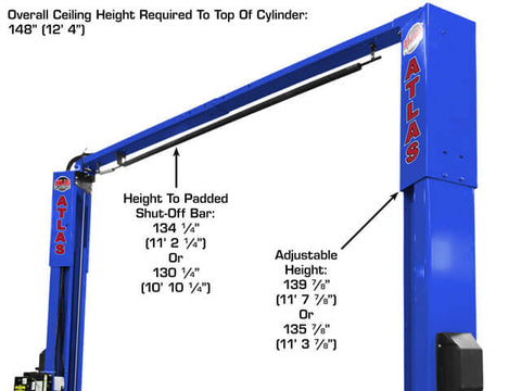 Image of Atlas Automotive Equipment Platinum PVL10 Lift w/ Extension Kit