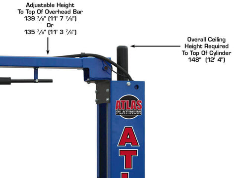 Image of Atlas PVL10 Commercial 10,000 Pound Overhead 2 Post Automotive Lift
