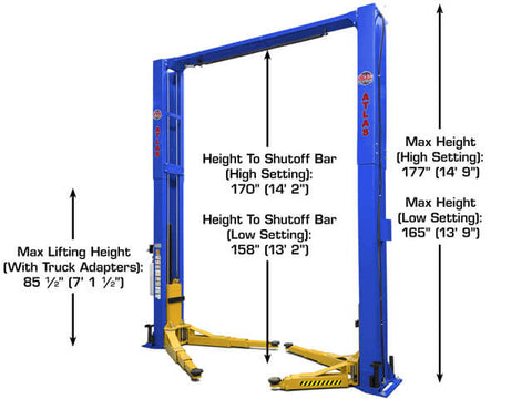 Image of Atlas PVL12 12,000 Pound 2 Post ALI Certified Automotive Lift