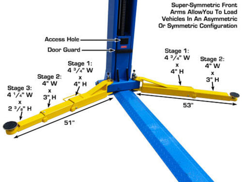 Image of Atlas BP10000X 10000 Pound Base Plate 2 Post Lift - Includes Shipping
