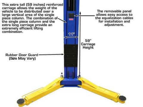 Image of Atlas OHX10000X 10,000 Pound Extra Tall Extra Wide 2 Post Lift
