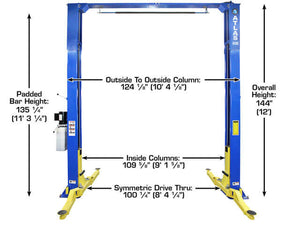 Atlas PRO-9D 9000 Pound Overhead 2 Post Automotive Lift
