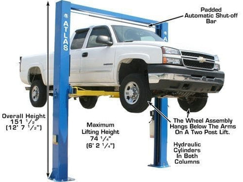 Image of Atlas OHX10000X 10,000 Pound Extra Tall Extra Wide 2 Post Lift