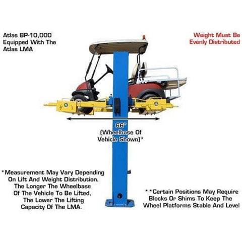 Image of Atlas BP8000 Base Plate Automotive with Lawnmower Adapter Combo