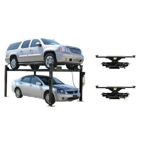 Image of Atlas Automotive Equipment Atlas Equipment PRO8000EXT 4 Post Lift + RJ35 Sliding Jacks Combo