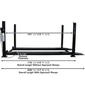 Atlas Automotive Equipment Atlas Equipment PRO8000EXT 4 Post Lift + RJ35 Sliding Jacks Combo