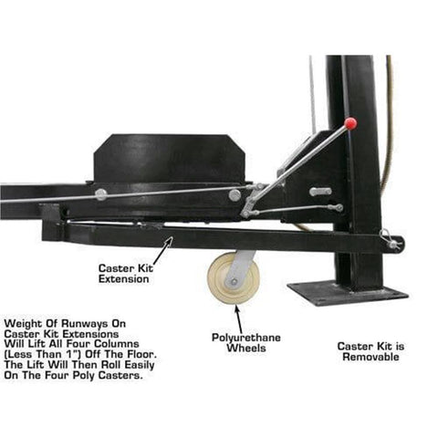 Image of Atlas Automotive Equipment Atlas Equipment PRO8000EXT 4 Post Lift + RJ35 Sliding Jacks Combo