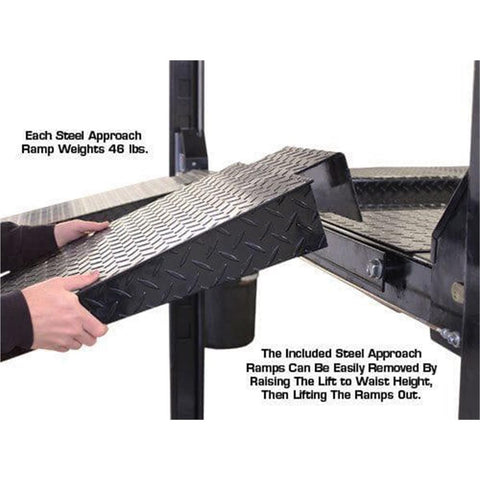 Image of Atlas Automotive Equipment Atlas Equipment PRO8000EXT 4 Post Lift + RJ35 Sliding Jacks Combo