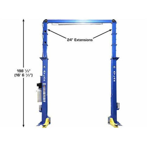 Image of Atlas PVL15 with 2' Extension ALI Certified 15000 Pound 2 Post Truck Lift