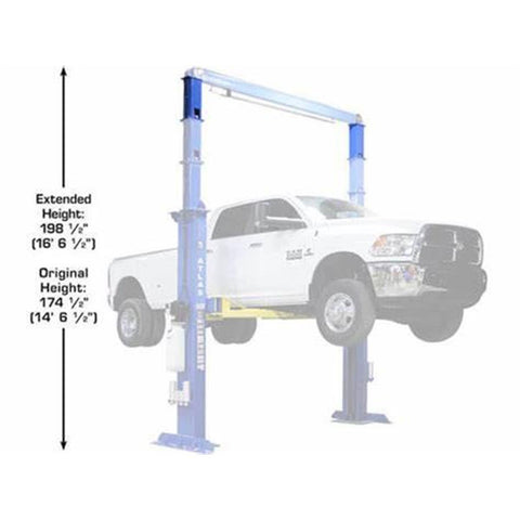 Image of Atlas PVL15 with 2' Extension ALI Certified 15000 Pound 2 Post Truck Lift