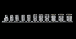 Ko-ken USA 3/8 Sq Dr NUT GRIP Socket Set 8mm-19mm - 11 piece - RS3450M-11