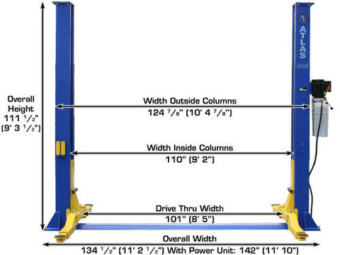 Image of Atlas 9KBPX 9000 Pound Base Plate Automotive Lift