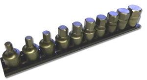 3/8" Drive 10 Piece SAE Stubby