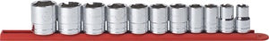 11 Pc. 1/2" Dr. 6 Pt. SAE