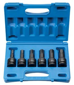 3/4" Drive 6 Piece Hex Driver