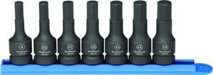 7 Pc 1/2" Dr Metric Hex Impact