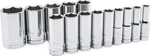 14 Pc 1/2" Dr 6 Pt SAE Deep