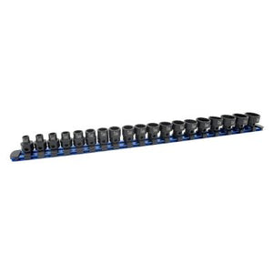 Astro Pneumatic 19 Piece 12 Point 3/8 Inch Drive Nano Impact Socket Set 6 to 24 Millimeter No Skips, 78319T