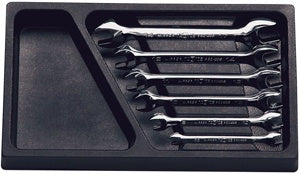 6 Piece Metric Open End Wrench