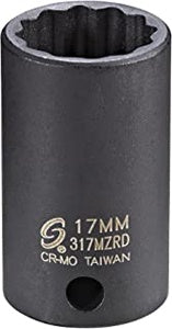 3/8" Dr. 17mm 12pt Semi-Deep