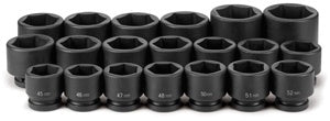 20 Pc. 1" Dr. 6 Pt. Metric
