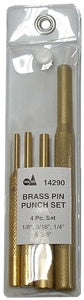 4 Piece Brass Pin Punch Set