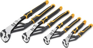 GearWrench 4 Pc. Pitbull Auto-Bite Tongue & Groove Dual Material Pliers with K9 Jaws