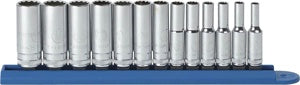 GearWrench 13 Piece 1/4 Inch Drive 12 Point Deep Metric Socket Set